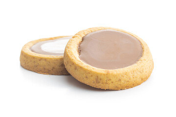 Sweet biscuits with chocolate