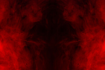 Red steam on a black background.