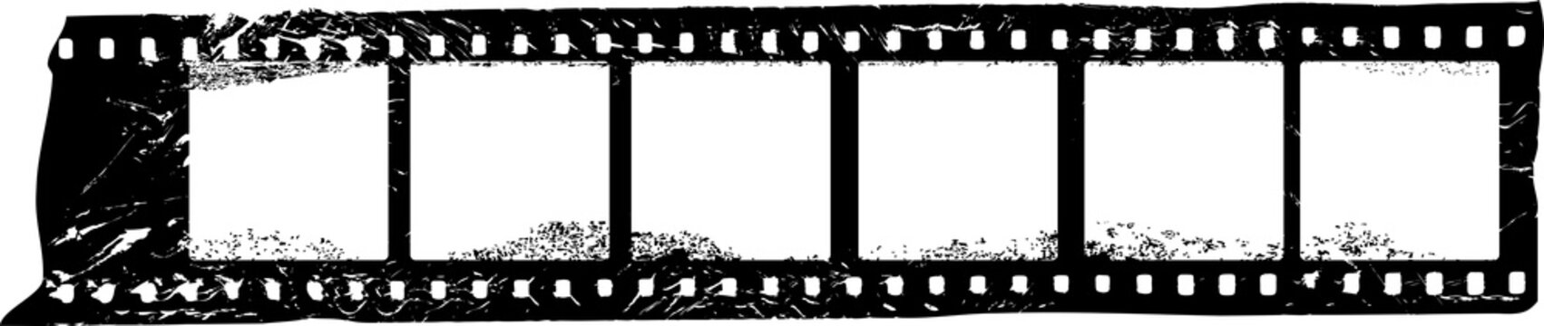 grungy film strip, blank photografic film, free space for pictures,vector,fictional artwork