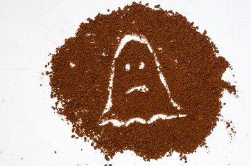 Coffee extravaganza - Ghost on Halloween.