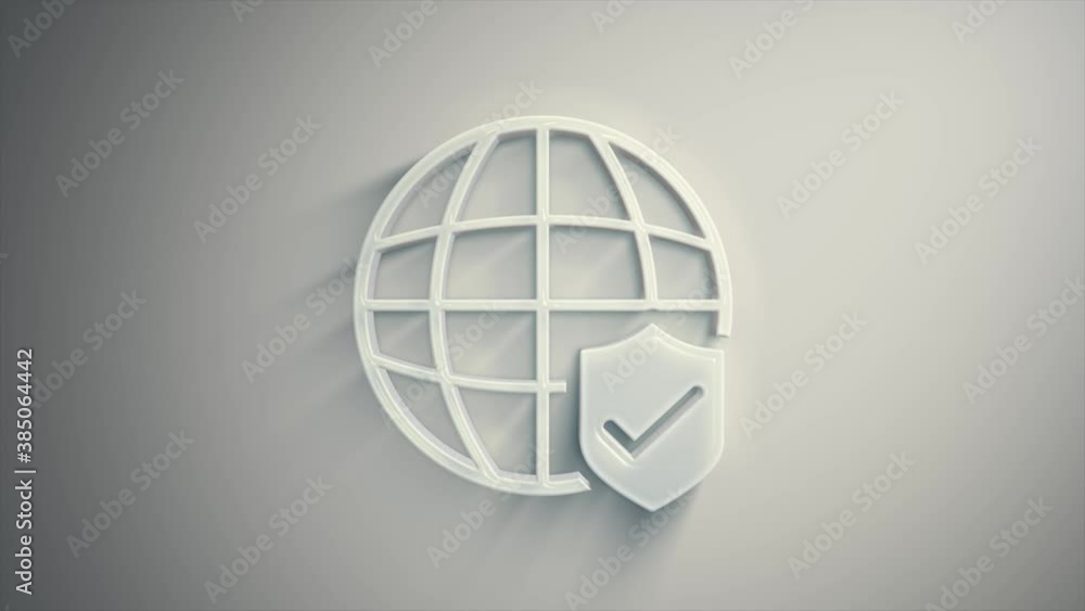 Poster abstract technology data security icon reveal animation/ 4k animation of an abstract cyber technolog