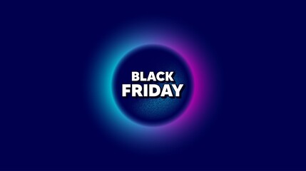 Black Friday Sale. Abstract neon background with dotwork shape. Special offer price sign. Advertising Discounts symbol. Offer neon banner. Black friday badge. Vector