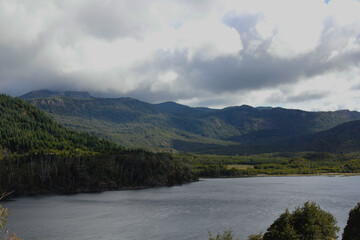 lake and mountains