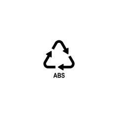 plastic recycle icon vector symbol