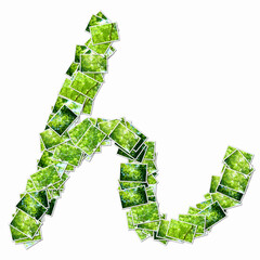 森の写真でひらがなの文字