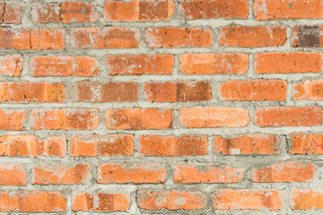 grunge orange old brick wall background