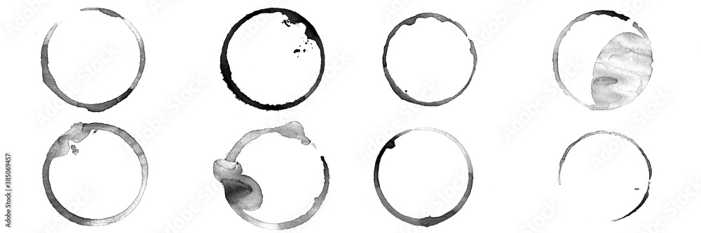 Poster mirror circles isolated on white background. framework for design