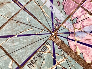 detail of colorful umbrella