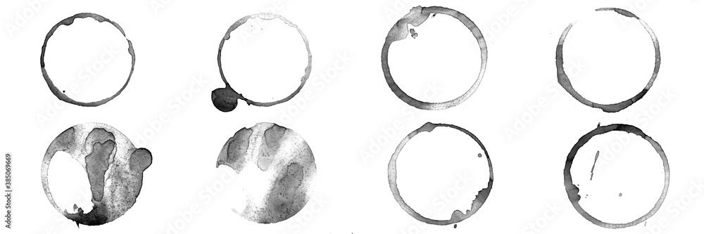 Poster mirror circles isolated on white background. framework for design
