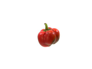 red bell pepper isolated on white background
