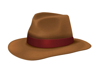 Realistic Vector Brown Cowboy Hat