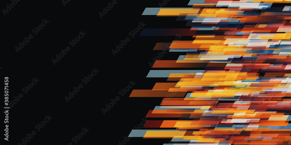 Poster 3d illustration barely dark blue yellow red light abstract technology background for computer graphi