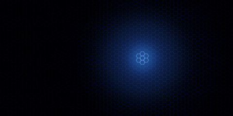 Abstract 3d illustration blue hexagon pattern background for innovation design hi tech communication concept