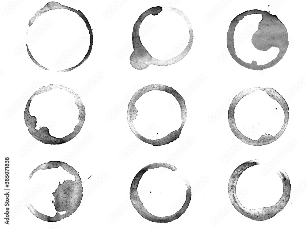 Poster mirror circles isolated on white background. framework for design