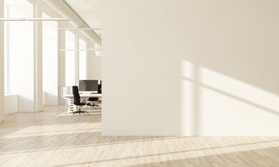 White wall at office