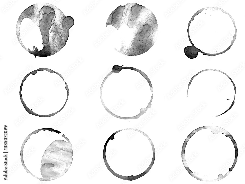 Poster mirror circles isolated on white background. framework for design