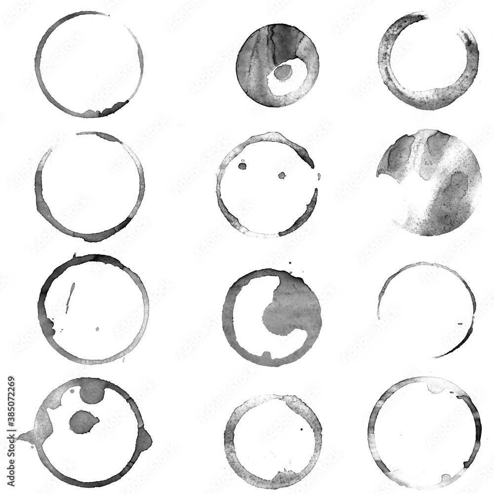 Poster mirror circles isolated on white background. framework for design