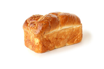 Loaf of bread isolated on white