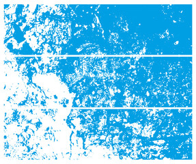 Blue paint vector.
Blue background, three different stripes, flat monochrome image.
