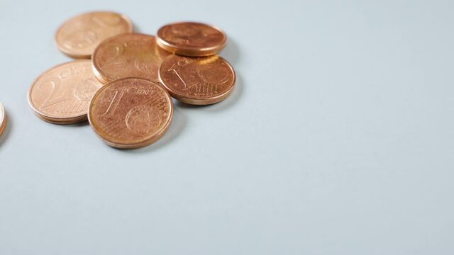 1 and 2 euro cent coins. Suitable for the Uniform rounding rules for cash payments and circulation of 1 and 2 cent coins public consultation from european comission.