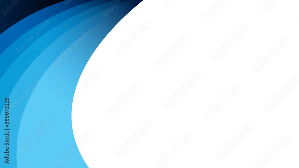 Wall mural blue water ocean wave layer banner vector background with copy space for text