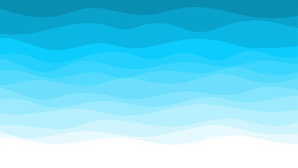 Abstract blue ocean wave fluid layer background vector illustration