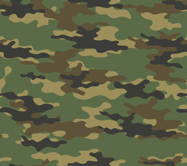 Fototapeta premium Army texture camouflage seamless vector pattern forest background on print