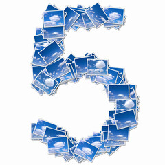 雲の写真で数字