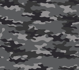 Army gray camouflage military pattern vector illustration on print. Ornament
