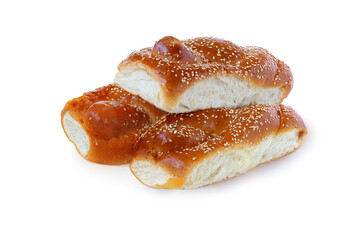 Tasty rolls isolated on white