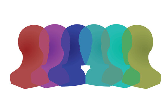 Concept of multiethnic talks. vector