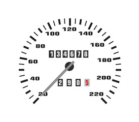 Retro speed meter. vector illustration