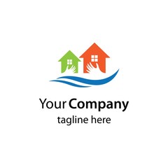 Flooded house logo images