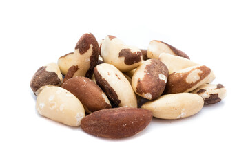 Brazil nuts isolated on white background