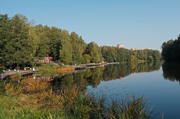 Fototapeta premium park with lake