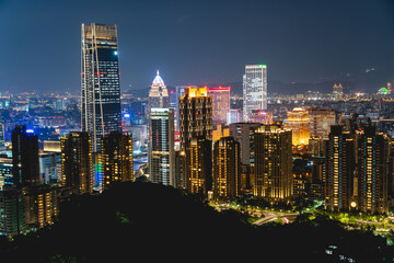 capital city night light landscape