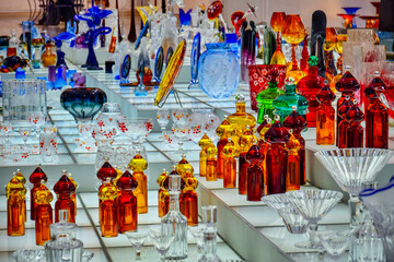 Crystal products of the famous factory in Gus-Khrustalny