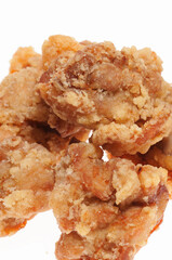 白バックにフライドチキン