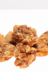 白バックにフライドチキン