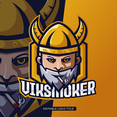 Editable logo esport gaming. Emblem or identity for gamer. Editable vector illustration