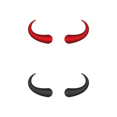 Obraz na płótnie Canvas Devil horn Vector icon design