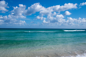 The beautiful beach of Mondello near Palermo, Sicily, Italy