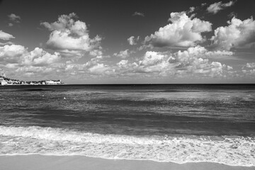 The beautiful beach of Mondello near Palermo, Sicily, Italy