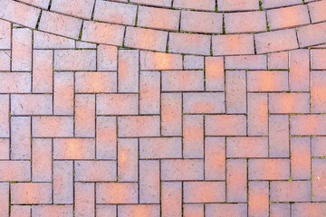 Brickwork. Building wall or paved road. Graphic resources. Background. Vintage.