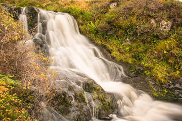 Obraz premium Beautiful waterfall in deep forest .