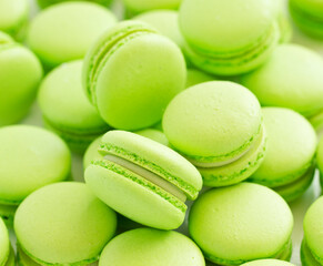 Macaroni, French dessert, with apricots and chocolate.