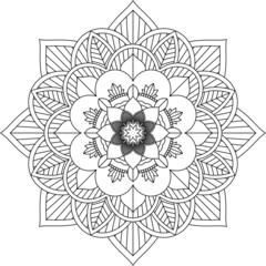 Easy Mandala coloring book simple and basic for beginners, seniors and children. Set of Mehndi flower pattern for Henna drawing and tattoo. Decoration in ethnic oriental, Indian style.