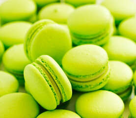 Macaroni, French dessert, with apricots and chocolate.