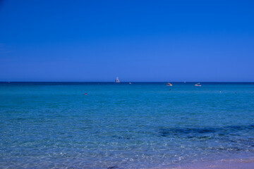 Fototapeta na wymiar The wonderful beach of San Vito Lo Capo in Sicily