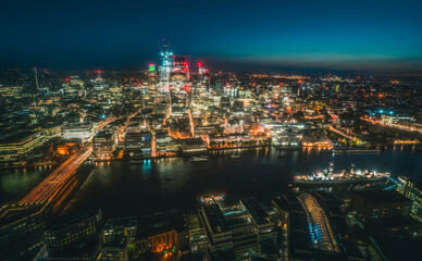 Fototapeta na wymiar London city area skyline, UK